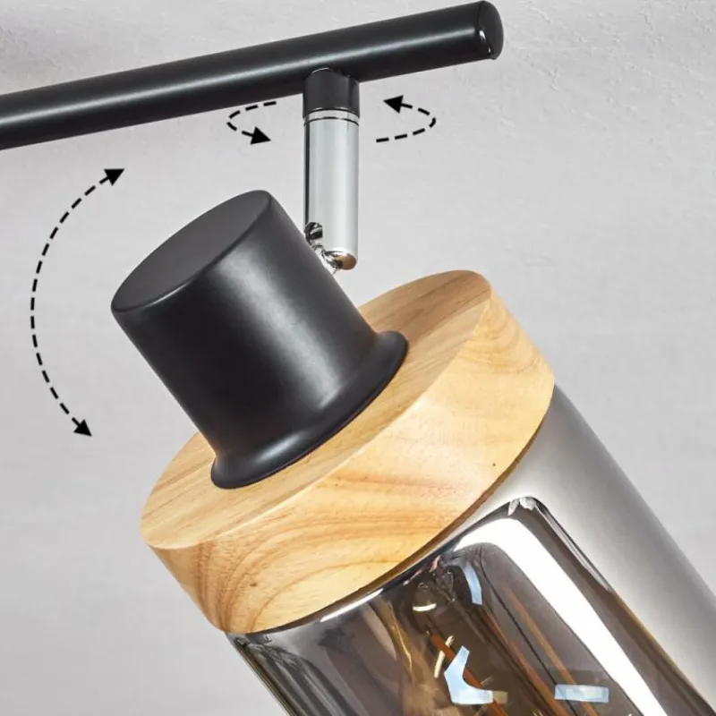 Luminaires Scandinaves-hofstein Plafonnier Azinhalinho Chrome, Noir, 2 lumières