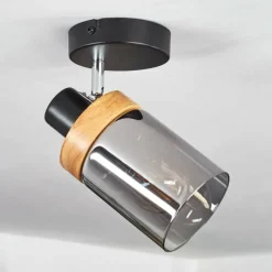 Luminaires Scandinaves-hofstein Plafonnier Azinhalinho Chrome, Noir, 1 lumière