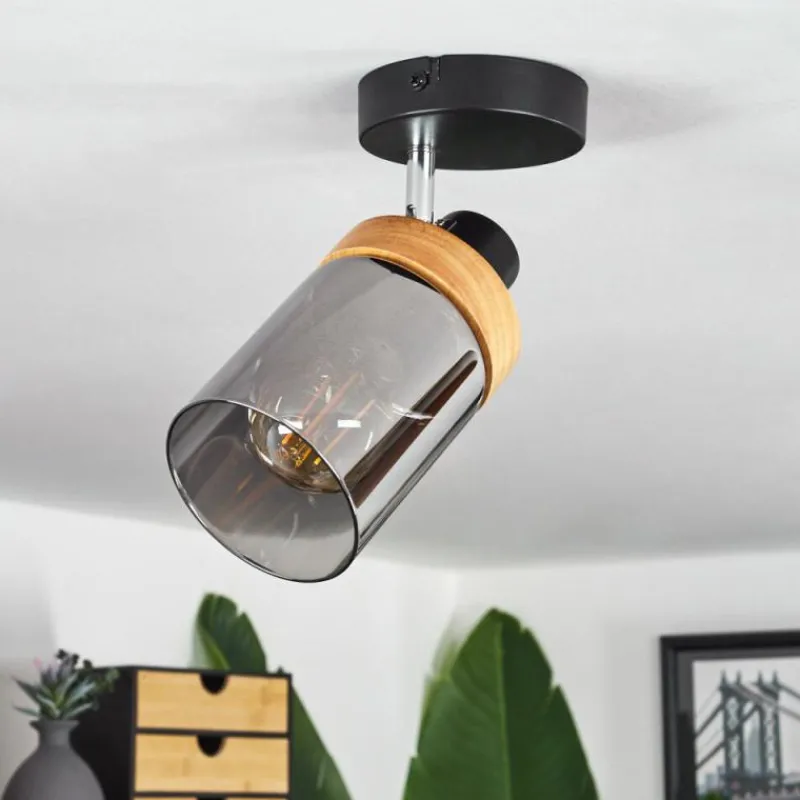 Luminaires Scandinaves-hofstein Plafonnier Azinhalinho Chrome, Noir, 1 lumière