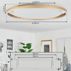 hofstein Plafonnier Barril LED Blanc, 1 lumière