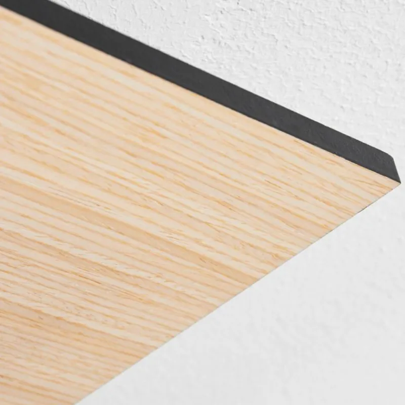 hofstein Plafonnier Barullu LED Bois clair, Noir, Blanc, 1 lumière