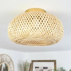 Luminaires Scandinaves-hofstein Plafonnier Bauro Écru, 1 lumière