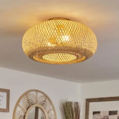 Luminaires Scandinaves-hofstein Plafonnier Bauro Écru, 2 lumières