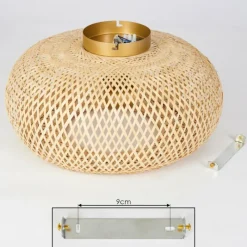 Luminaires Scandinaves-hofstein Plafonnier Bauro Écru, 2 lumières