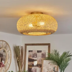 Luminaires Scandinaves-hofstein Plafonnier Bauro Écru, 2 lumières