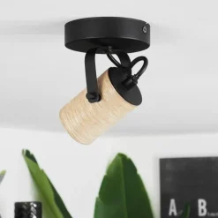 hofstein Plafonnier Beleco Écru, Noir, 1 lumière