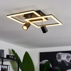 hofstein Plafonnier Boim LED Noir, 3 lumières