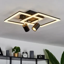 hofstein Plafonnier Boim LED Noir, 3 lumières
