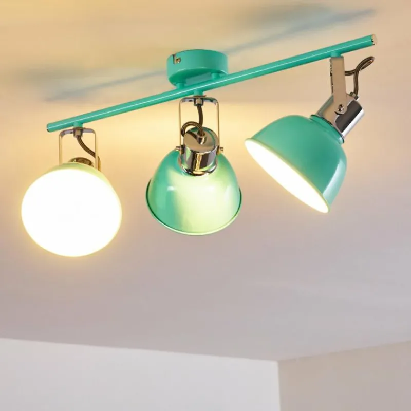 Luminaires Scandinaves-hofstein Plafonnier Borik Bleu, 3 lumières