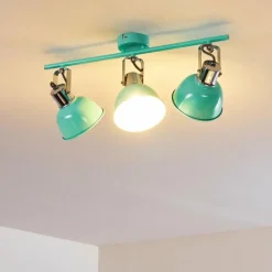 Luminaires Scandinaves-hofstein Plafonnier Borik Bleu, 3 lumières