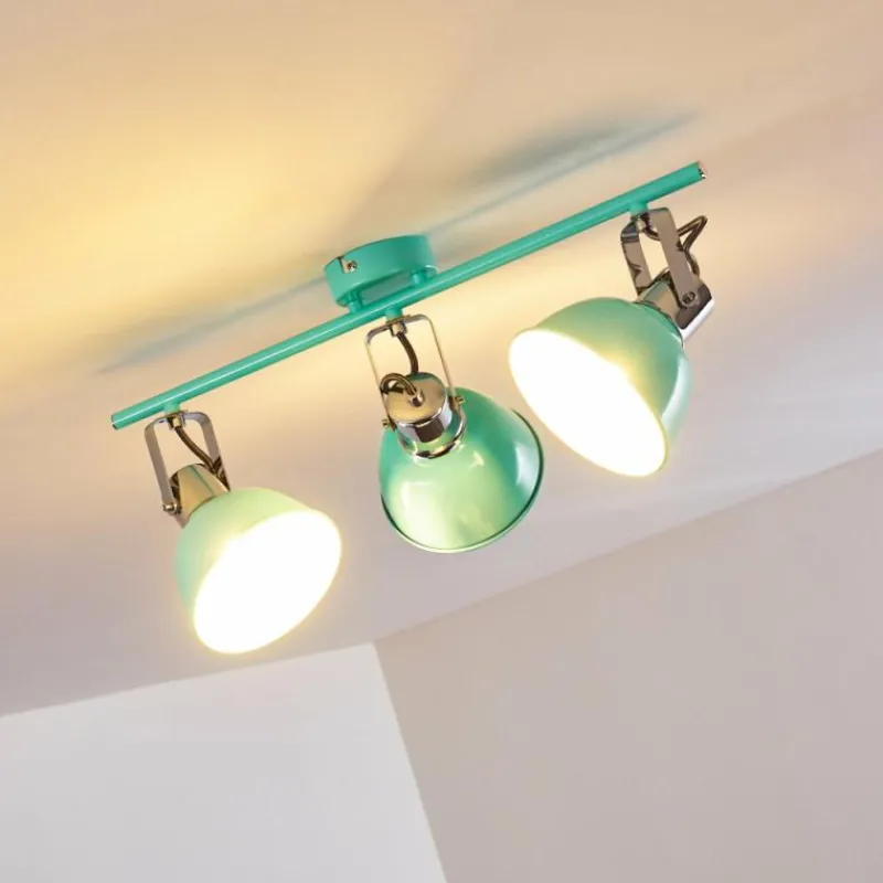 Luminaires Scandinaves-hofstein Plafonnier Borik Bleu, 3 lumières