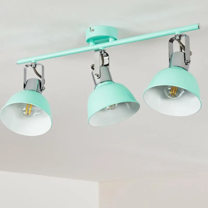 Luminaires Scandinaves-hofstein Plafonnier Borik Bleu, 3 lumières