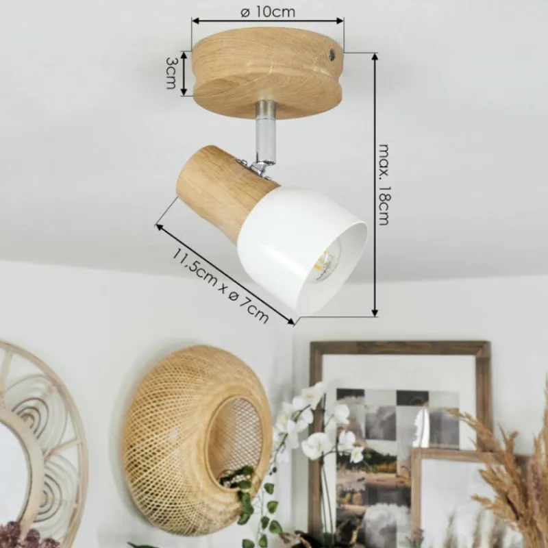 Luminaires Scandinaves-hofstein Plafonnier Breuvannes Chrome, Écru, 1 lumière