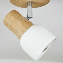 Luminaires Scandinaves-hofstein Plafonnier Breuvannes Chrome, Écru, 1 lumière