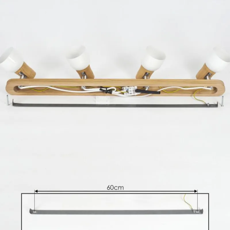 Luminaires Scandinaves-hofstein Plafonnier Breuvannes Chrome, Écru, 4 lumières