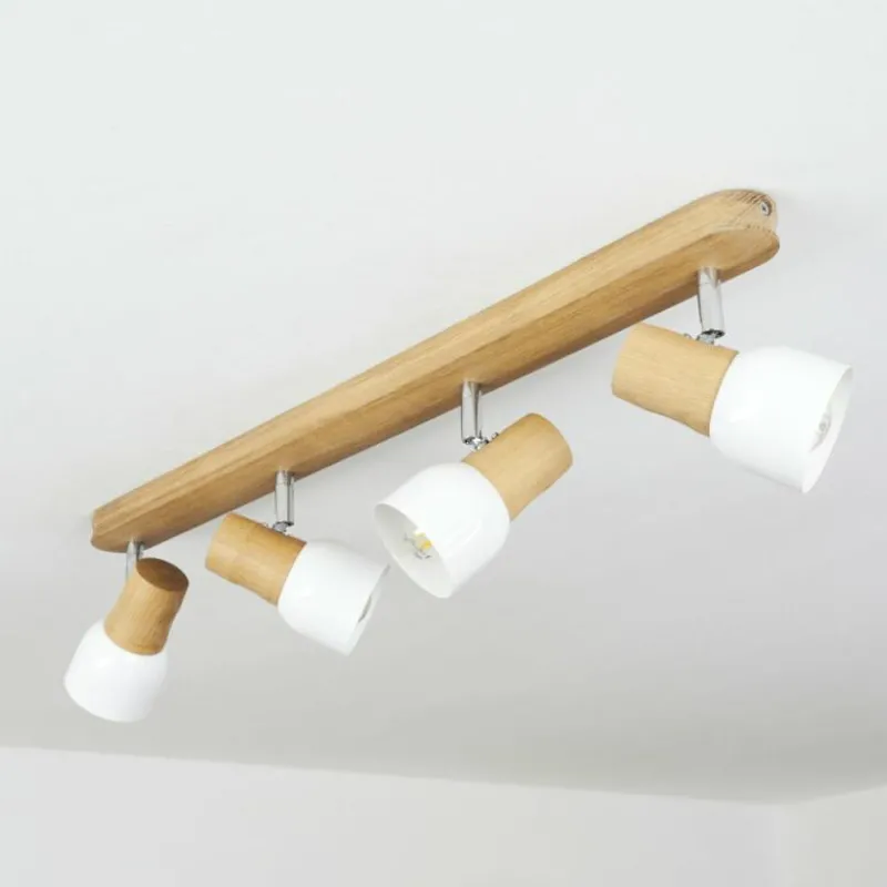 Luminaires Scandinaves-hofstein Plafonnier Breuvannes Chrome, Écru, 4 lumières