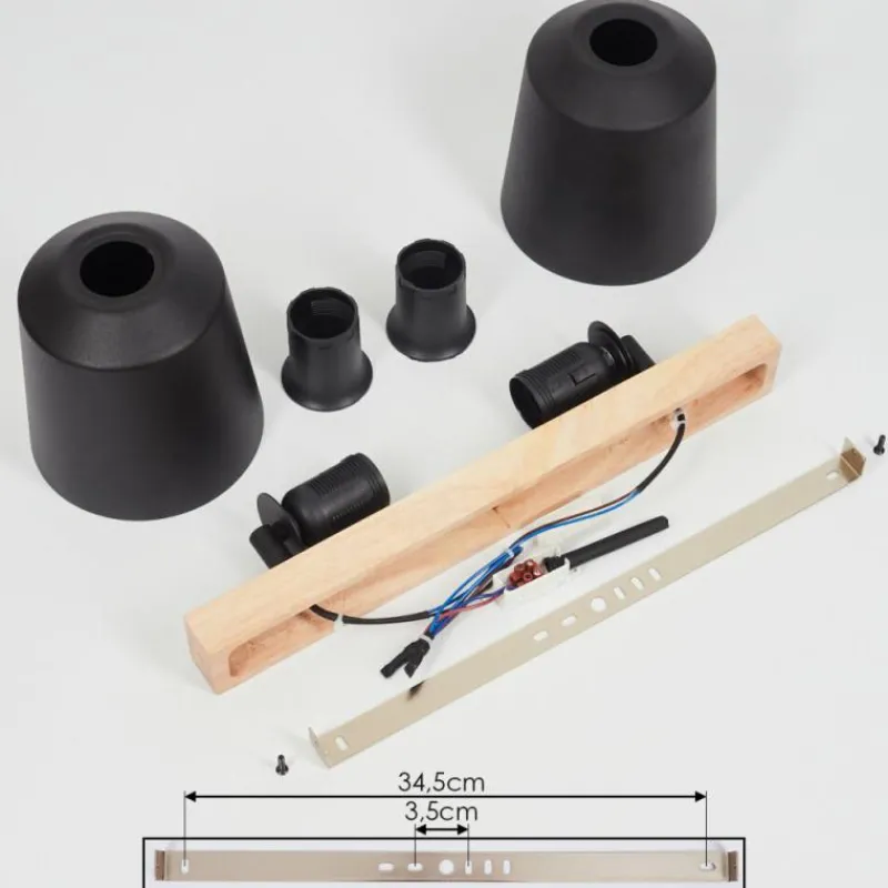 Luminaires Scandinaves-hofstein Plafonnier Caetanos Bois clair, 2 lumières