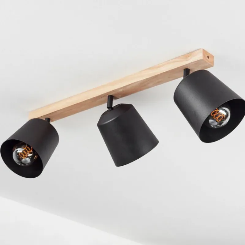 Luminaires Scandinaves-hofstein Plafonnier Caetanos Bois clair, 3 lumières
