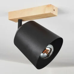 Lampes En Bois-hofstein Plafonnier Caetanos Écru, 1 lumière