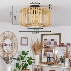 Luminaires Scandinaves-hofstein Plafonnier Callide Noir, 1 lumière