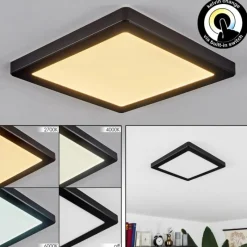 hofstein Plafonnier Canditas LED Noir, 1 lumière