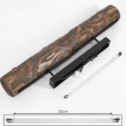 Style Boho-Chic-hofstein Plafonnier Canedo Brun, Écru, Noir, 4 lumières