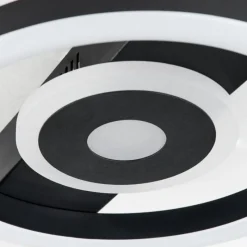 hofstein Plafonnier Canhoso LED Noir, 1 lumière