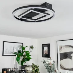 hofstein Plafonnier Canhoso LED Noir, 1 lumière