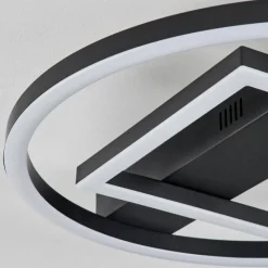 hofstein Plafonnier Canhoso LED Noir, 1 lumière