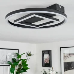 hofstein Plafonnier Canhoso LED Noir, 1 lumière