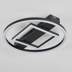 hofstein Plafonnier Canhoso LED Noir, 1 lumière