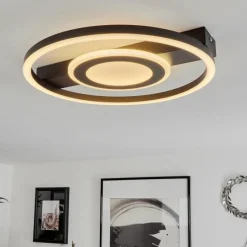 hofstein Plafonnier Canhoso LED Noir, 1 lumière