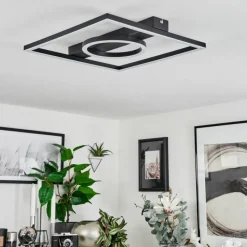 hofstein Plafonnier Canhoso LED Noir, 1 lumière