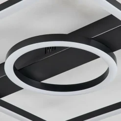 hofstein Plafonnier Canhoso LED Noir, 1 lumière