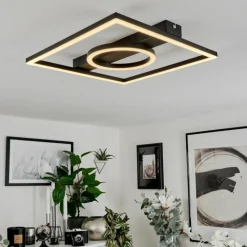 hofstein Plafonnier Canhoso LED Noir, 1 lumière