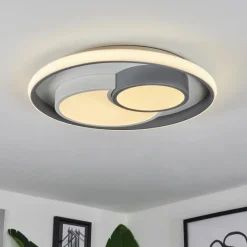 hofstein Plafonnier Casqueira LED Gris, Blanc, 1 lumière