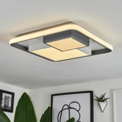 hofstein Plafonnier Casqueira LED Gris, Blanc, 1 lumière