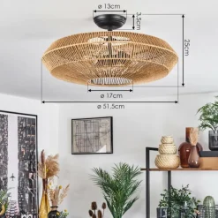 Luminaires Scandinaves-hofstein Plafonnier Cassano Écru, 2 lumières