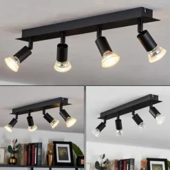 hofstein Plafonnier Castillo Noir, 4 lumières