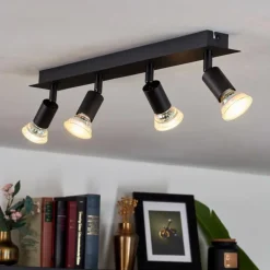 hofstein Plafonnier Castillo Noir, 4 lumières