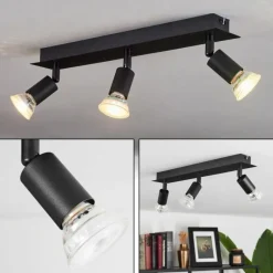 hofstein Plafonnier Castillo Noir, 3 lumières