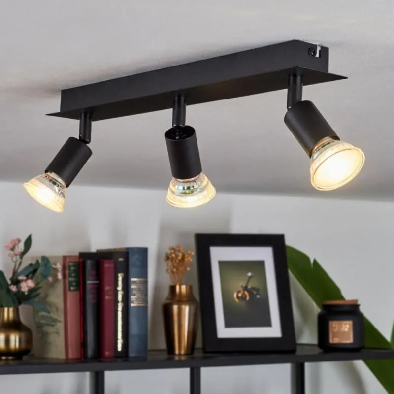 hofstein Plafonnier Castillo Noir, 3 lumières