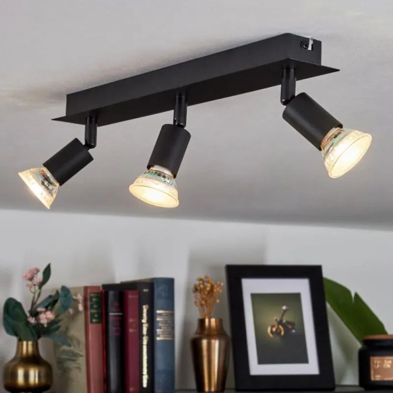 hofstein Plafonnier Castillo Noir, 3 lumières