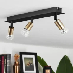 hofstein Plafonnier Castillo Noir, 3 lumières* Spots Et Projecteurs