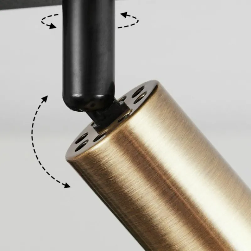 hofstein Plafonnier Castillo Noir, 3 lumières* Spots Et Projecteurs