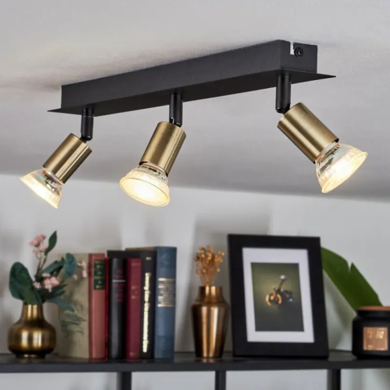 hofstein Plafonnier Castillo Noir, 3 lumières* Spots Et Projecteurs