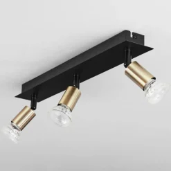 hofstein Plafonnier Castillo Noir, 3 lumières* Spots Et Projecteurs