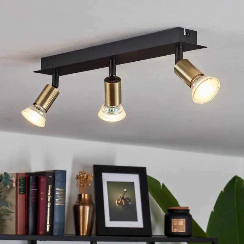 hofstein Plafonnier Castillo Noir, 3 lumières* Spots Et Projecteurs