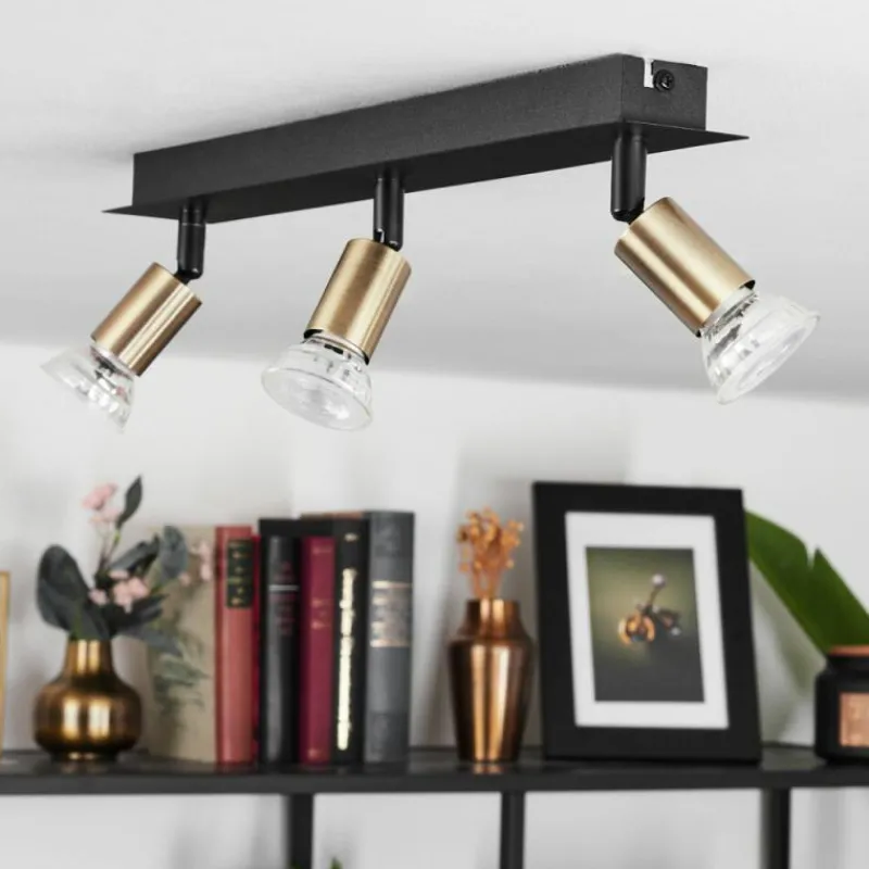 hofstein Plafonnier Castillo Noir, 3 lumières* Spots Et Projecteurs