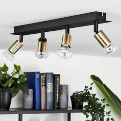 hofstein Plafonnier Castillo Noir, 4 lumières